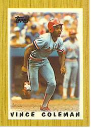 1987 Topps Mini Leaders Baseball Cards 032      Vince Coleman